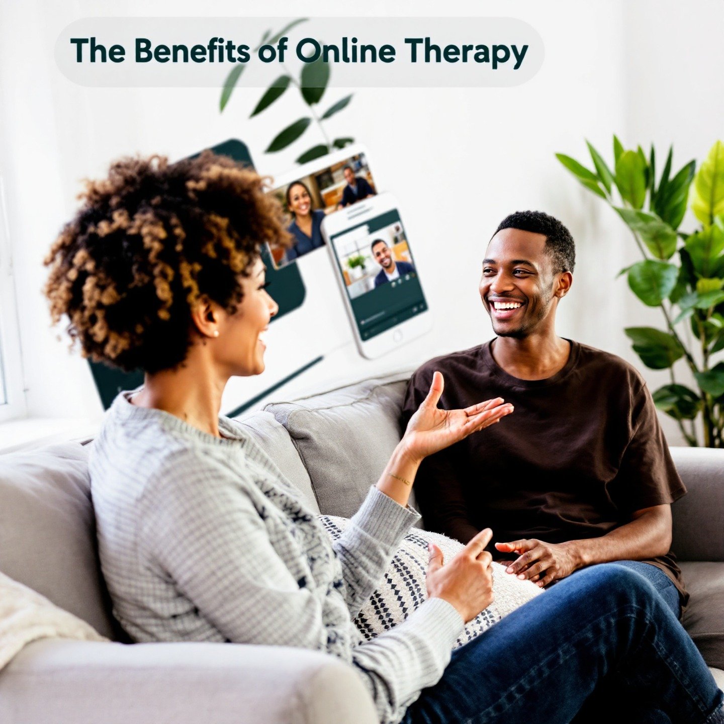 Online psycholoog vs Psycholoog AI Voorstelling van verbinding en empathie in therapie met een menselijke online psycholoog.